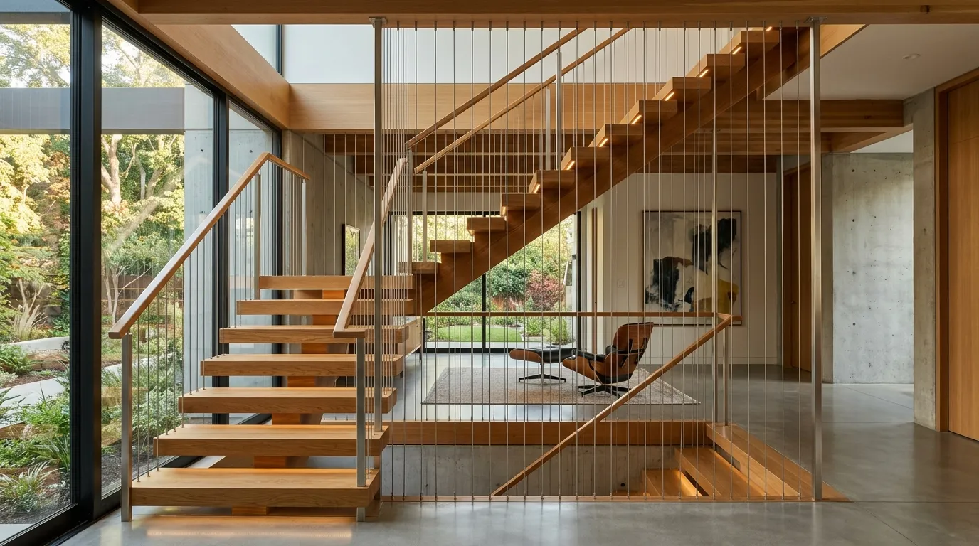 Staircase safety net installation in Chennai by Poorna Enterprises