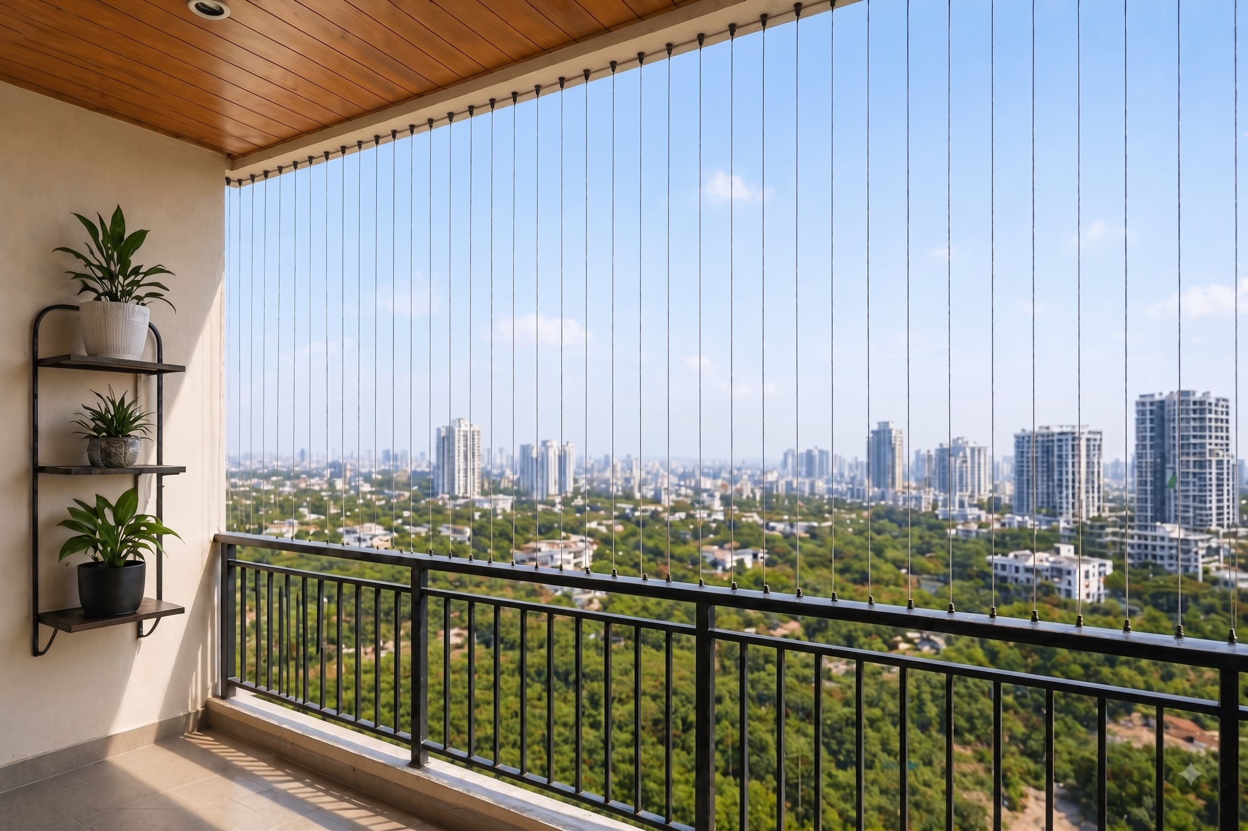 Invisible Grill for Balcony installation in Chennai