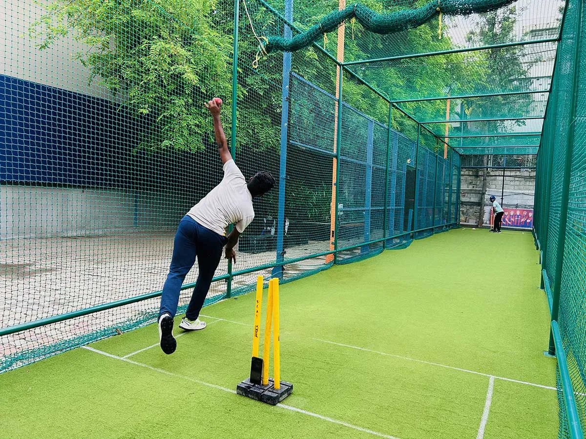 Cricket practice net installation in Chennai